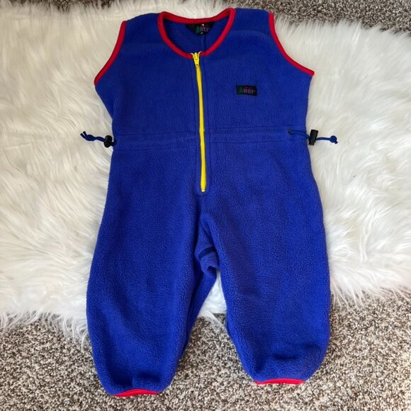 Vintage REI Blue Fleece Snowsuit Kids 2T - Picture 1 of 6